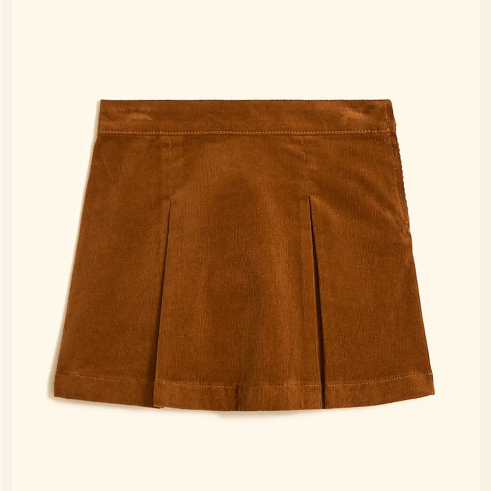 J. Crew Girls’ Brand corduroy pleated skirt